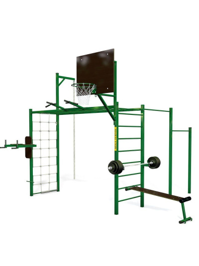 Спортивний майданчик з рукоходом і баскетбольним кільцем